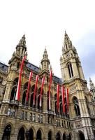 Historical gothic style city hall in Vienna Austria photo