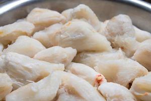 The texture of Crab Meat, the ingredient to cooking photo