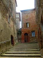 village without people and a big stair photo