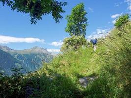 hiking in the mountains photo