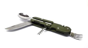 Utility knife with spoon and fork photo