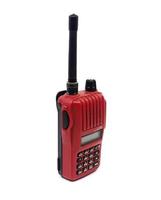 Red radio communication on white background photo