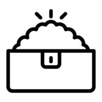treasure box vector illustration on a background.Premium quality symbols.vector icons for concept and graphic design.