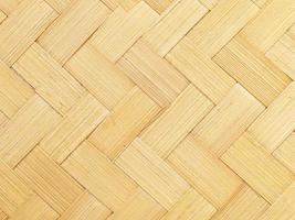 The basketwork surface is handcrafted from bamboo. Can be used for many things photo