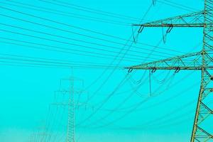 Abstract close up on power grid towers photo