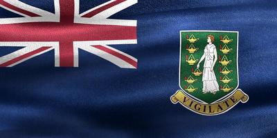 3D-Illustration of a British Virgin Islands flag - realistic waving fabric flag photo