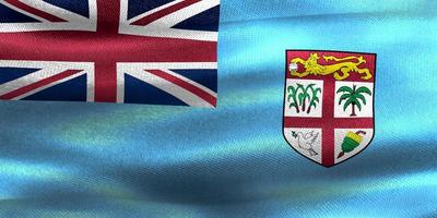 Fiji flag - realistic waving fabric flag photo