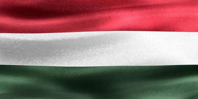 3D-Illustration of a Hungary flag - realistic waving fabric flag photo