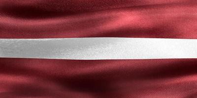 3D-Illustration of a Latvia flag - realistic waving fabric flag photo