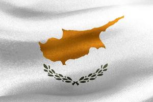 Cyprus flag - realistic waving fabric flag photo
