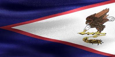bandera de samoa americana - bandera de tela ondeante realista foto