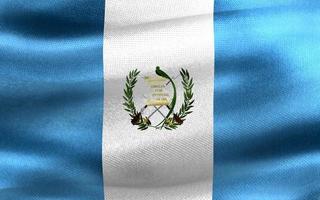 bandera de guatemala - bandera de tela ondeante realista foto