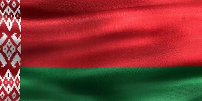 Belarus flag - realistic waving fabric flag photo