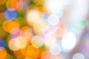 Colourful  Beautiful Blurry circle bokeh, out of focus background in the Christmas concept and theme. photo