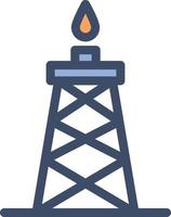 ilustración de vector de torre de petróleo en un fondo. símbolos de calidad premium. iconos vectoriales para concepto y diseño gráfico.