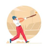 Baseball Player Playing vector