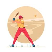 Professional Baseball Player vector