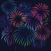 Fireworks Show Background vector