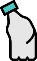 ilustración de vector de botella de plástico en un fondo. símbolos de calidad premium. iconos vectoriales para concepto y diseño gráfico.
