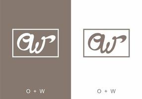 initial letter text of OW vector