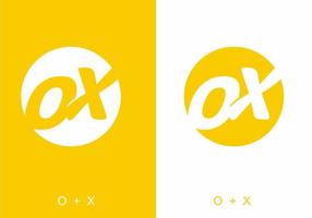 initial letter text of OX vector