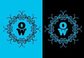 initial letter text of OW vector
