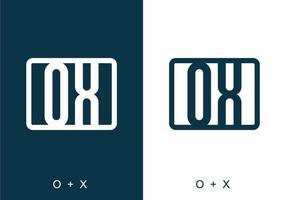 initial letter text of OX vector