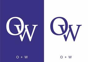 initial letter text of OW vector