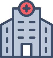 ilustración de vector de hospital en un fondo. símbolos de calidad premium. iconos vectoriales para concepto y diseño gráfico.