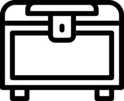 ilustración de vector de caja de tesoro en un fondo. símbolos de calidad premium. iconos vectoriales para concepto y diseño gráfico.