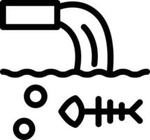 ilustración vectorial de contaminación del agua en un fondo. símbolos de calidad premium. iconos vectoriales para concepto y diseño gráfico. vector