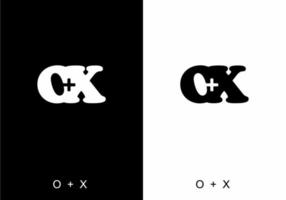 initial letter text of OX vector