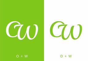 initial letter text of OW vector