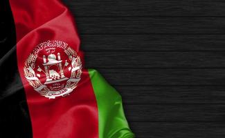 3D Rendering Closeup of Afganistan flag photo