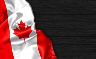 3D Rendering Closeup of Canada flag photo