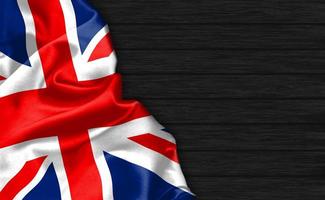 Primer plano de representación 3D de la bandera del Reino Unido foto