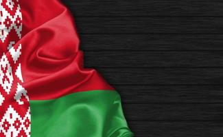 3D Rendering Closeup of Belarus flag photo