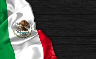 Primer plano de representación 3D de la bandera de México