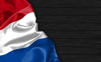 3D Rendering Closeup of Netherlands flag photo