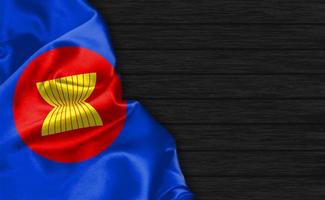 3D Rendering Closeup of ASEAN flag photo