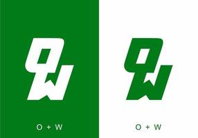 initial letter text of OW vector