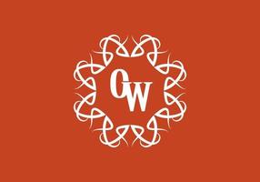initial letter text of OW vector