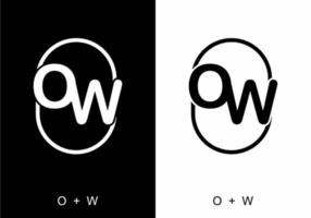 initial letter text of OW vector