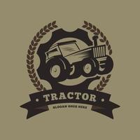 Tractor Logo Design Concept Vector