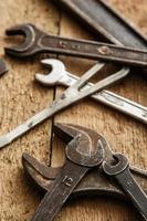 Old rusty Metallic spanners photo