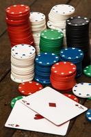 Poker cards and chips photo