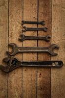 Old rusty Metallic spanners photo