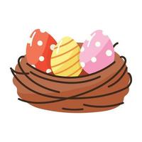 Grab this amazing flat icon of easter bucket vector