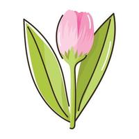 An eye catchy flat icon of tulip vector