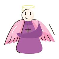 A premium flat icon of angel vector